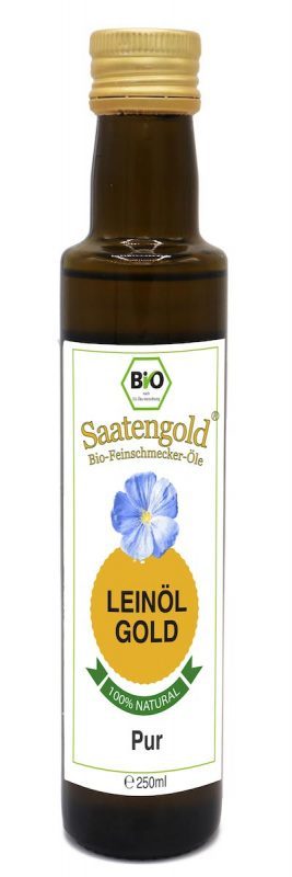 Saatengold-Bio-Feinschmecker-Öle Leinöl Pur