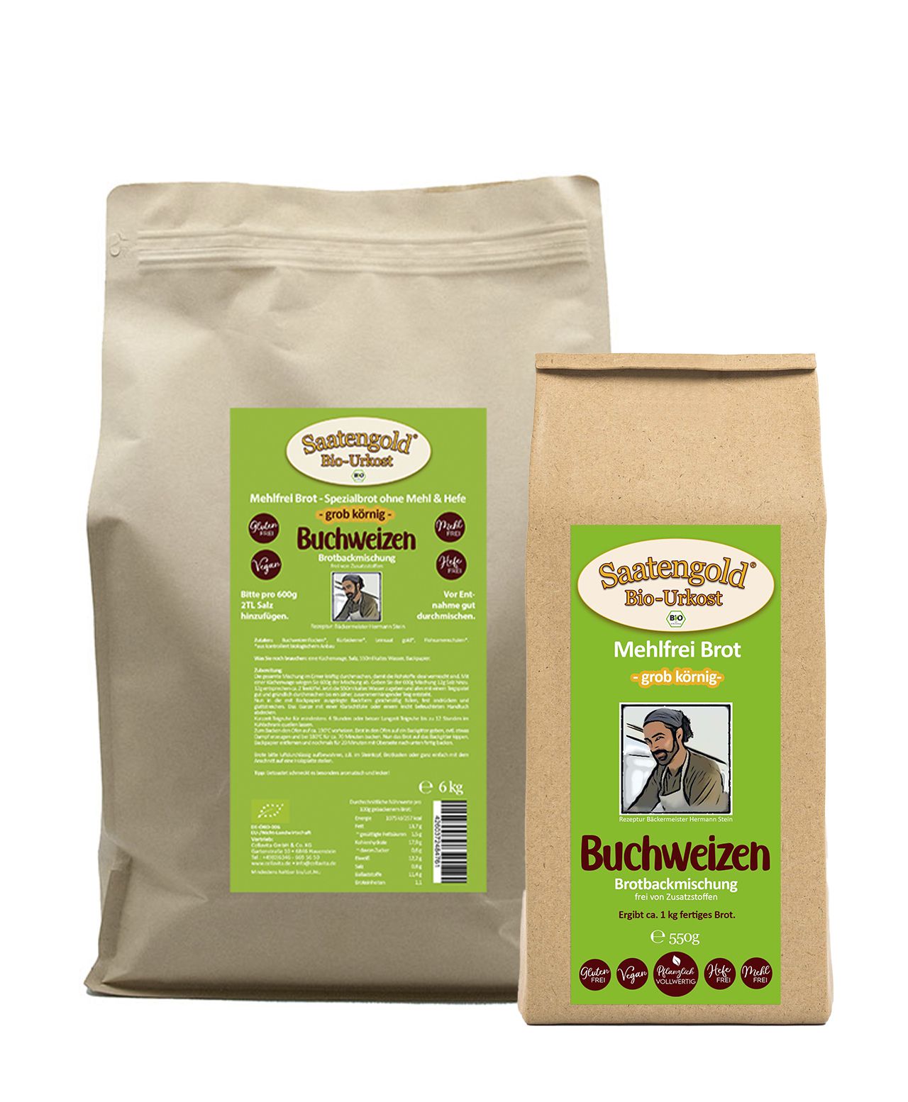 ‚Mehlfreibrot‘ Buchweizen Bio Brotbackmischung ‚Mehlfreibrot‘ Buchweizen Bio Brotbackmischung