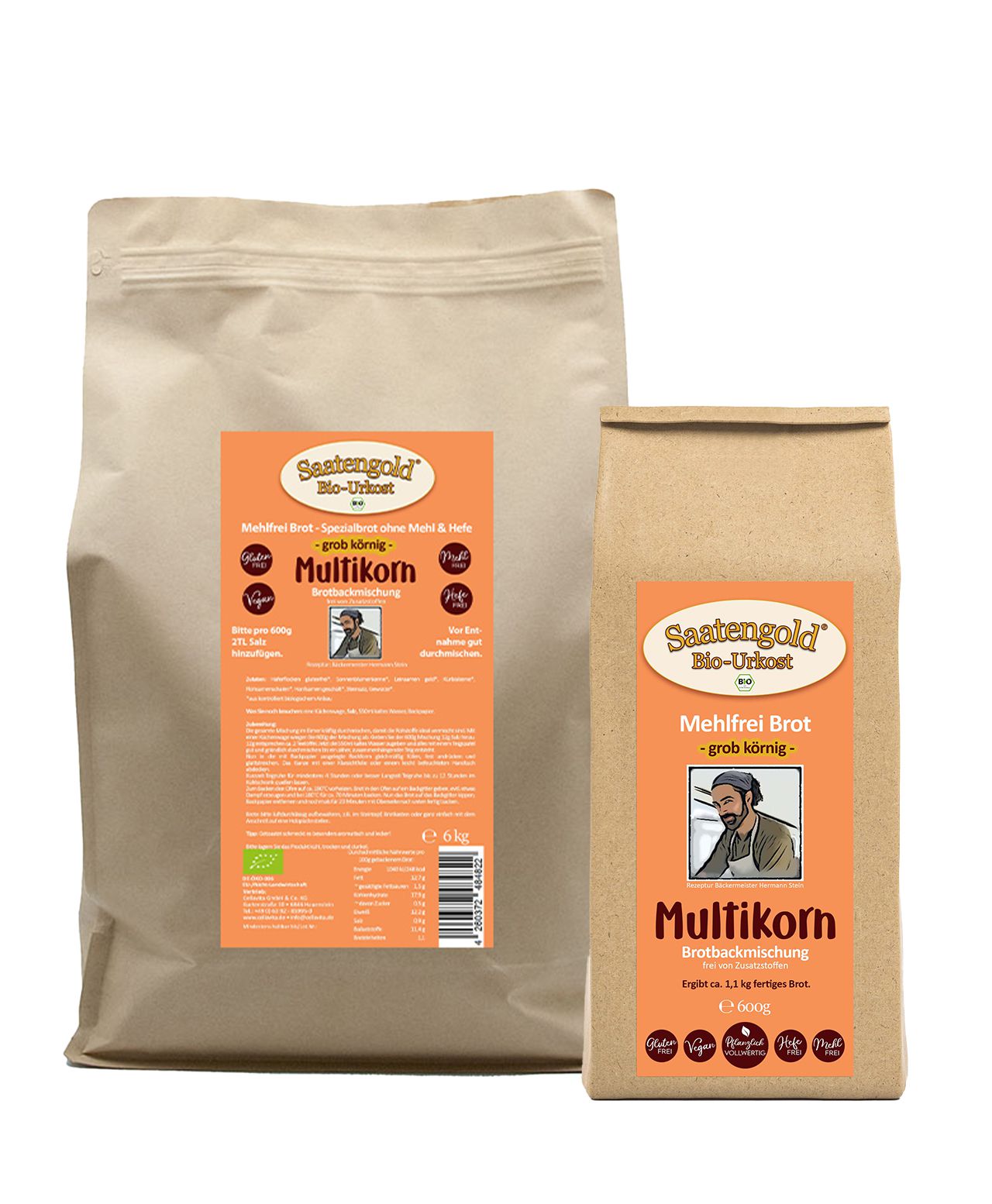 ‚Mehlfreibrot‘ Multikorn Bio Brotbackmischung ‚Mehlfreibrot‘ Multikorn Bio Brotbackmischung