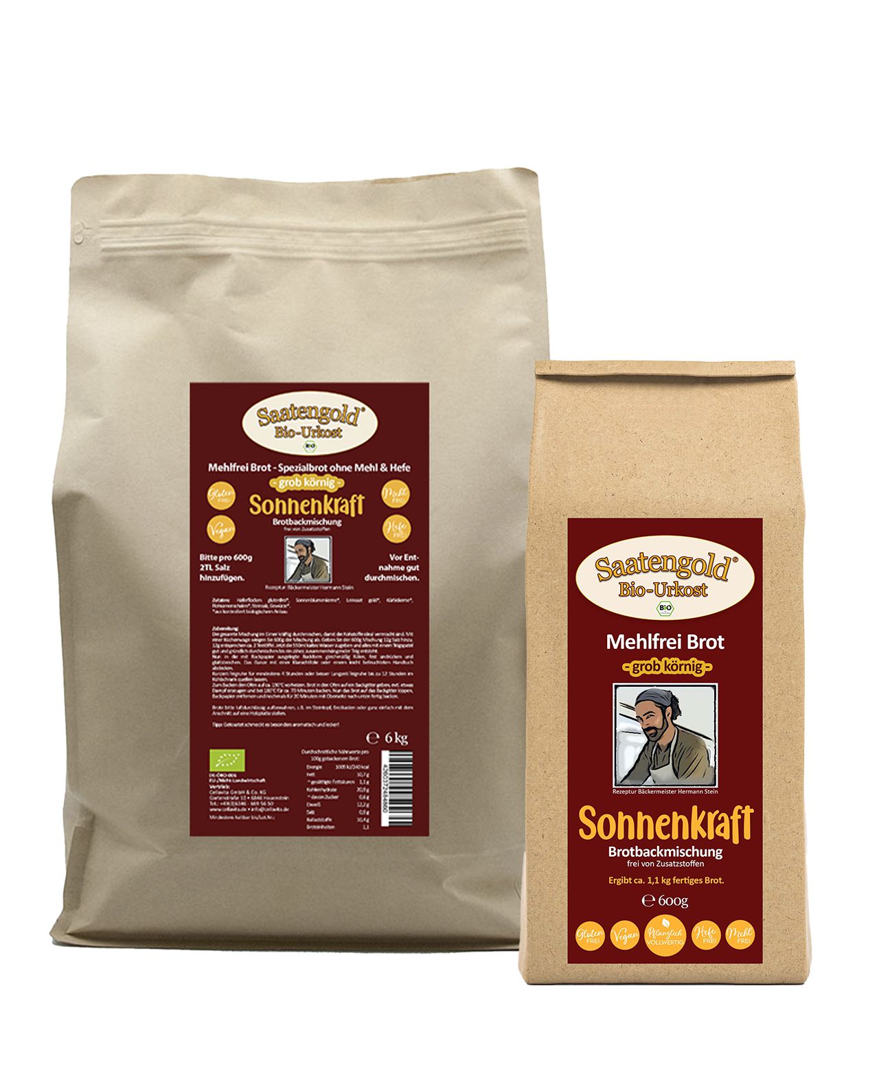 ‚Mehlfreibrot‘ Sonnenkraft Bio Brotbackmischung ‚Mehlfreibrot‘ Sonnenkraft Bio Brotbackmischung