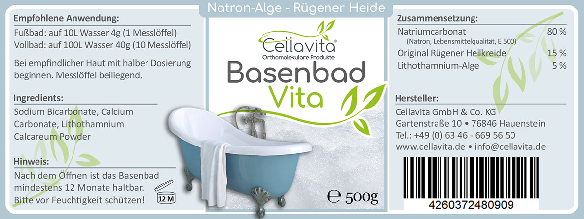 CAREMEDS Basenbad 500 G – Pulver Für Basisches Badevergnügen, PZN 00230214