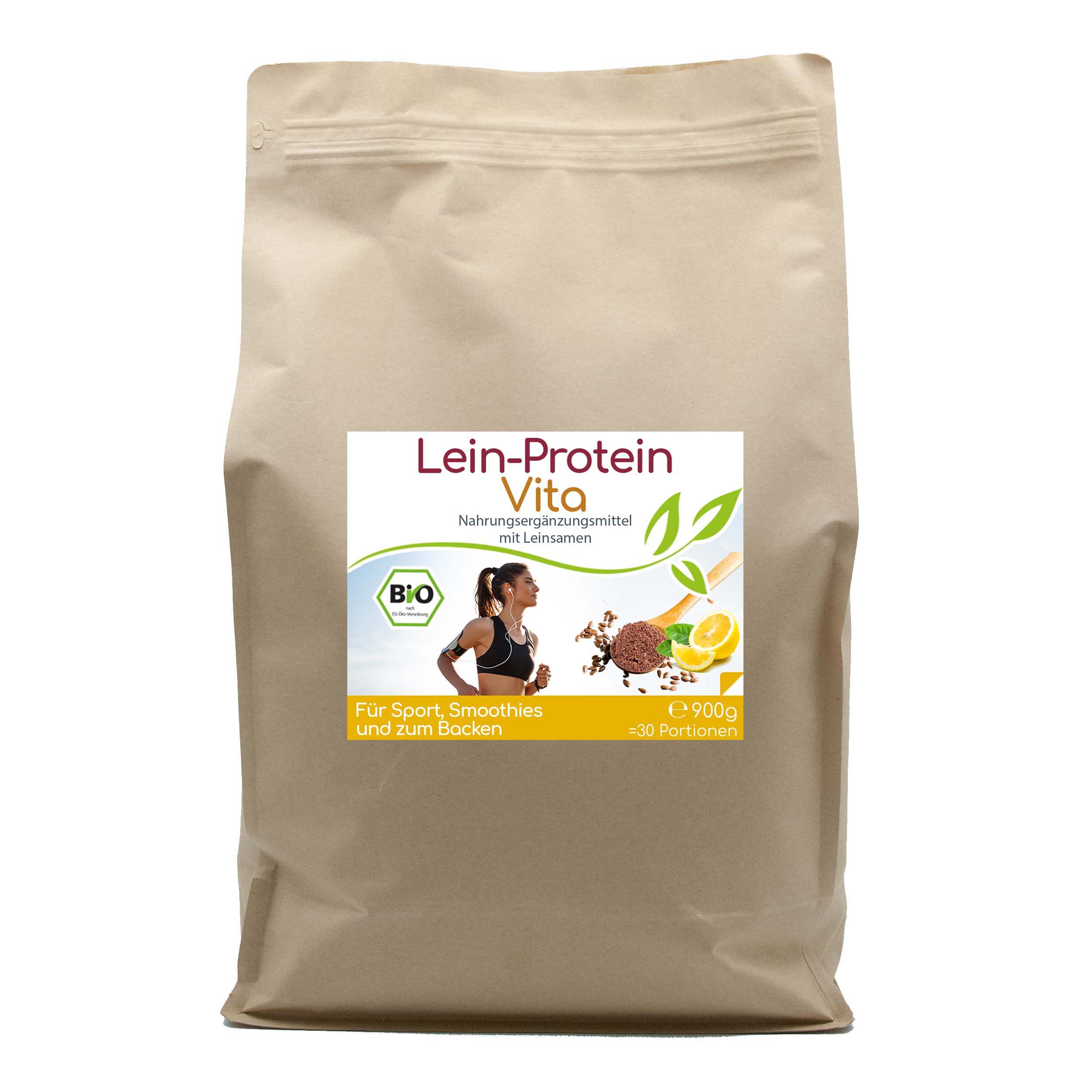 Lein-Protein Vita natürlicher Bio Proteinshake