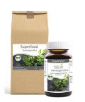Superfood Ashwagandha bio Kapseln Vorratsbeutel