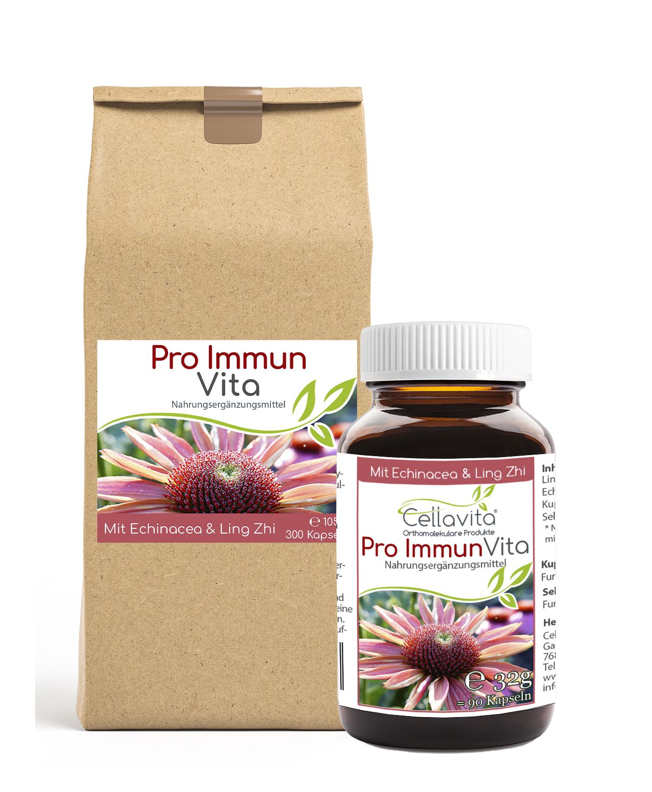 Pro Immun Vita Kapseln (mit Echinacea + Ling Zhi) im Glas Pro Immun Vita Kapseln (mit Echinacea + Ling Zhi) im Glas