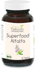 Superfood Alfalfa bio Pulver 80g im Glas
